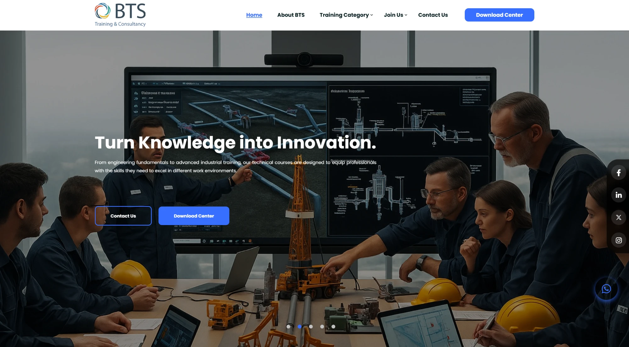 BTS Training & Consultancy homepage